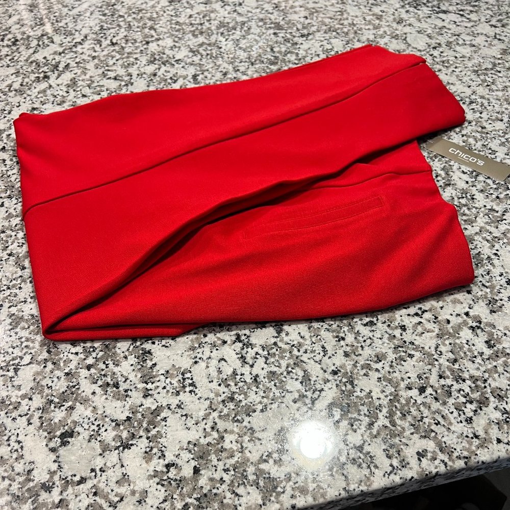 Chico"s Juliet Ankle Pant Barbados Cherry  Size 4 XXL/20-22